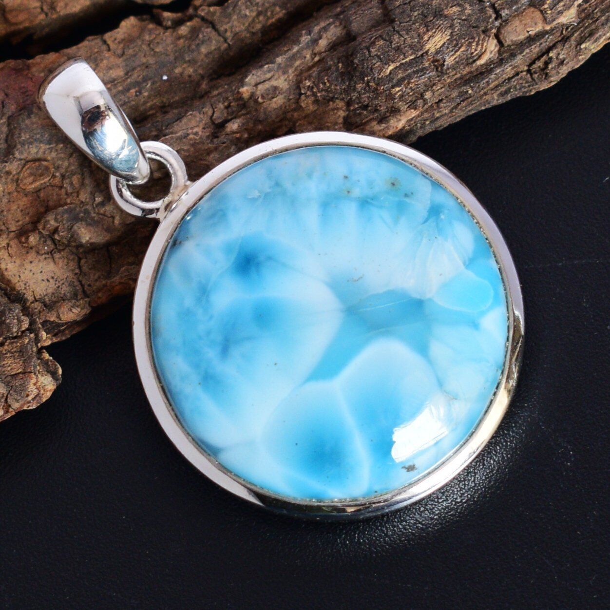 Pendentif fait main en argent sterling 925 pierre précieuse en onyx