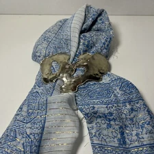 Vintage Infinity Knot Scarf Dress Clip Clasp Victorian Accessory Jewelry.