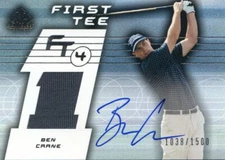 2003 UD UPPER DECK SP AUTHENTIC FIRST TEE SHIRT RELIC AUTO #/1500 BEN CRANE 