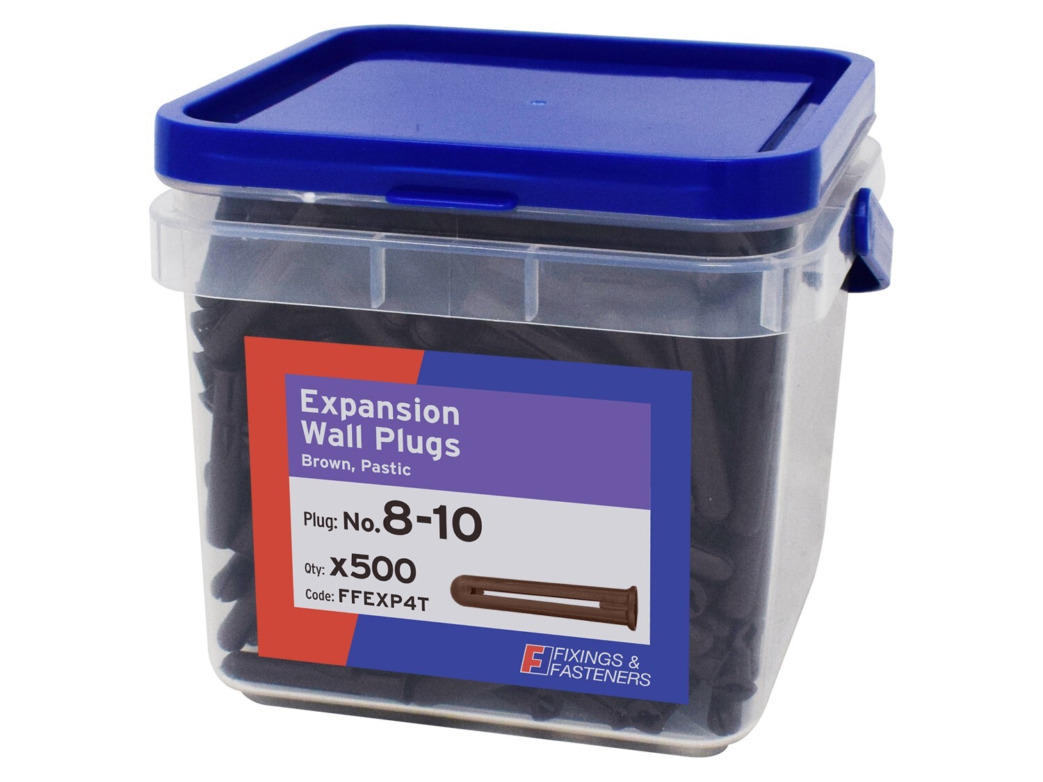 ForgeFix FFEXP4T Expansion Wall Plug Brown Tub (500)