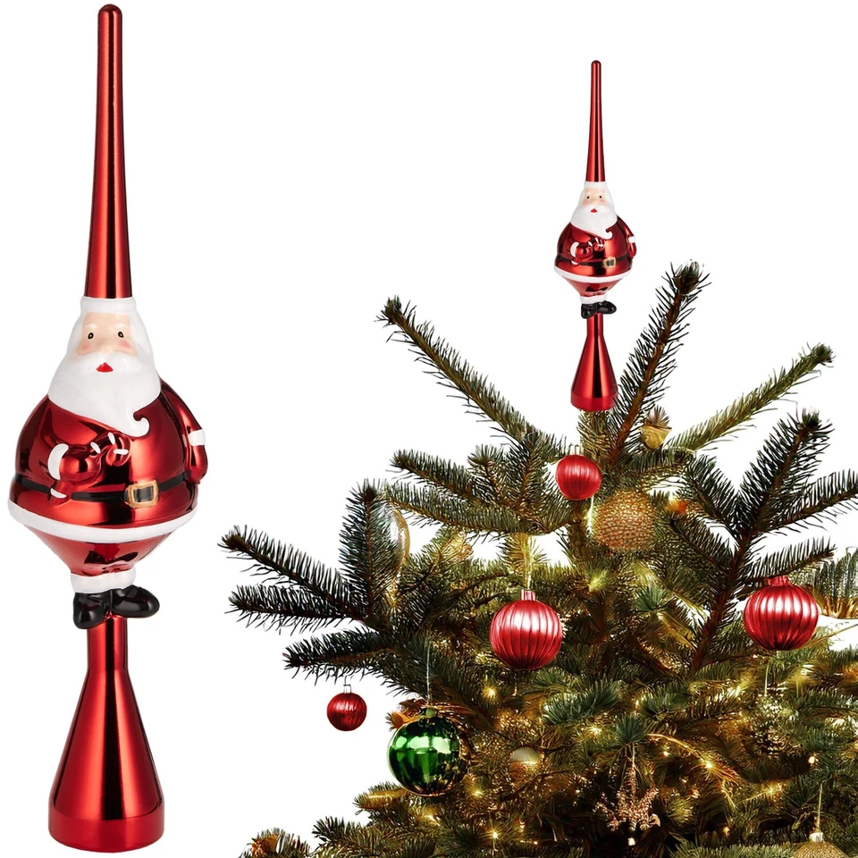 Christbaumspitze Weihnachtsbaum Spitze Weihnachtsmann 35 cm Christbaumschmuck