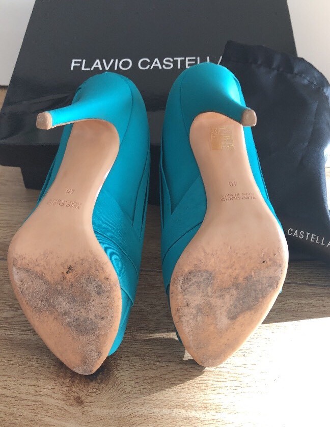 FLAVIO CASTELLANI 40 Décolleté Tacchi Alti Spillo Open Toe Decolté