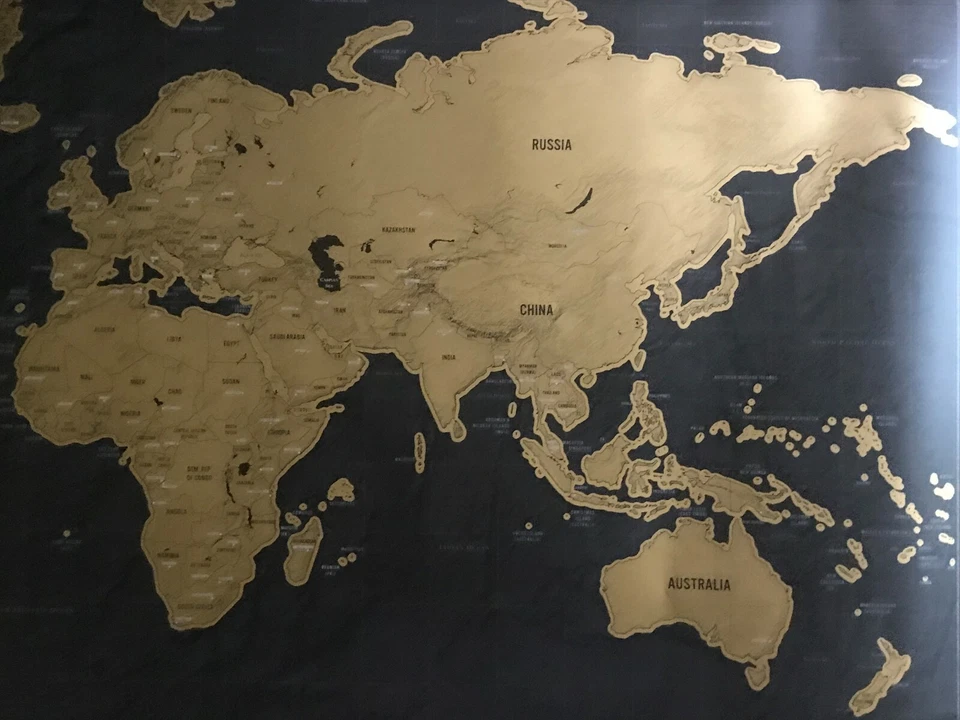 Scratch Off World Map Poster Open Tube Unscratched 23" x 32" Luckie's Of London - Image 4 of 4