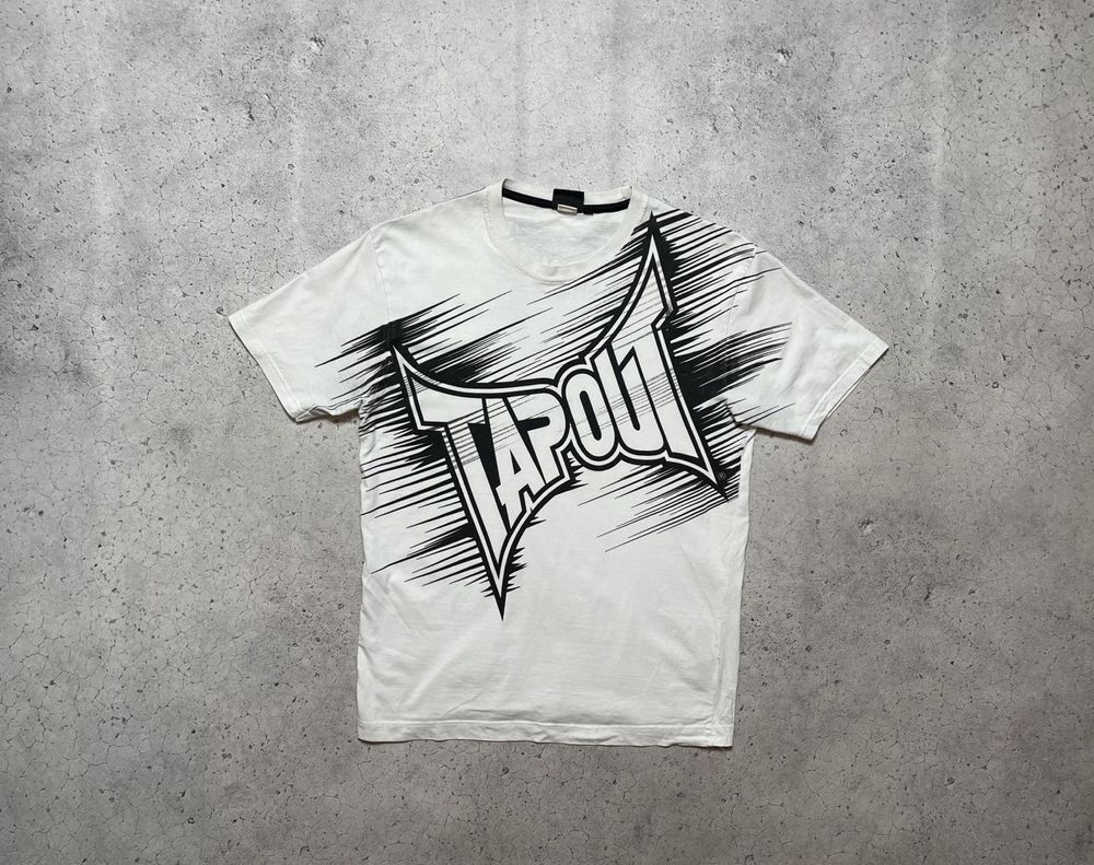 Vintage Tapout Big Logo White Y2K T-Shirt | eBay