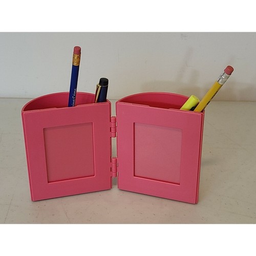 Deflect-O Photo Frame Pencil Cup PINK Desk Organizer NEW #35011 2-1/4" x 2-3/4" - Picture 4 of 12