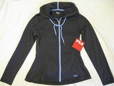 Fila Sport 'bella' Jacket Charcoal Gray & Powder Blue Beautiful & Rare Sz S Nwt