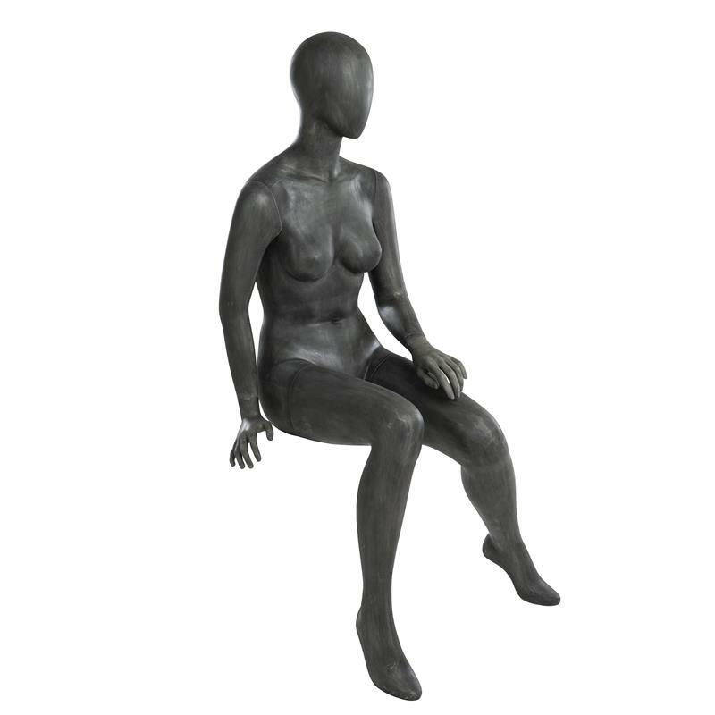 Schaufensterpuppen-Torso Für Damen – Silber, 82 Cm Hoch, Für Wäsche & Sportmode