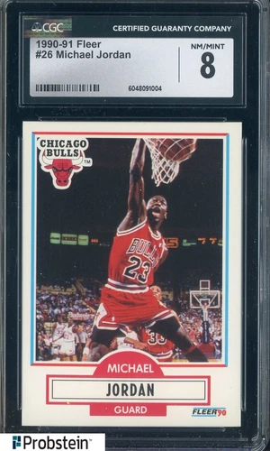 1990-91 Fleer #26 MICHAEL JORDAN CGC NM/MT 8