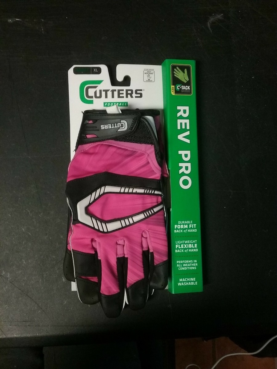 Cutters Rev Pro Football Gloves Pink Extra Large XL