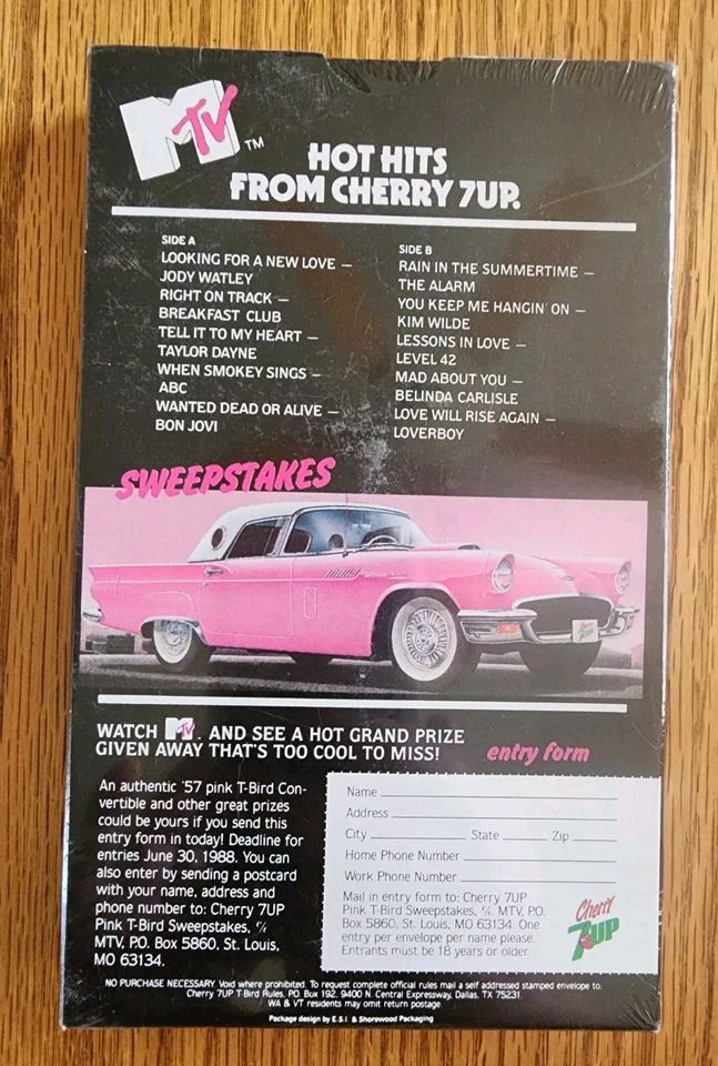 Sealed MTV Hot Hits From Cherry 7-UP (1988) Cassette Various Artists - Image 4 of 4