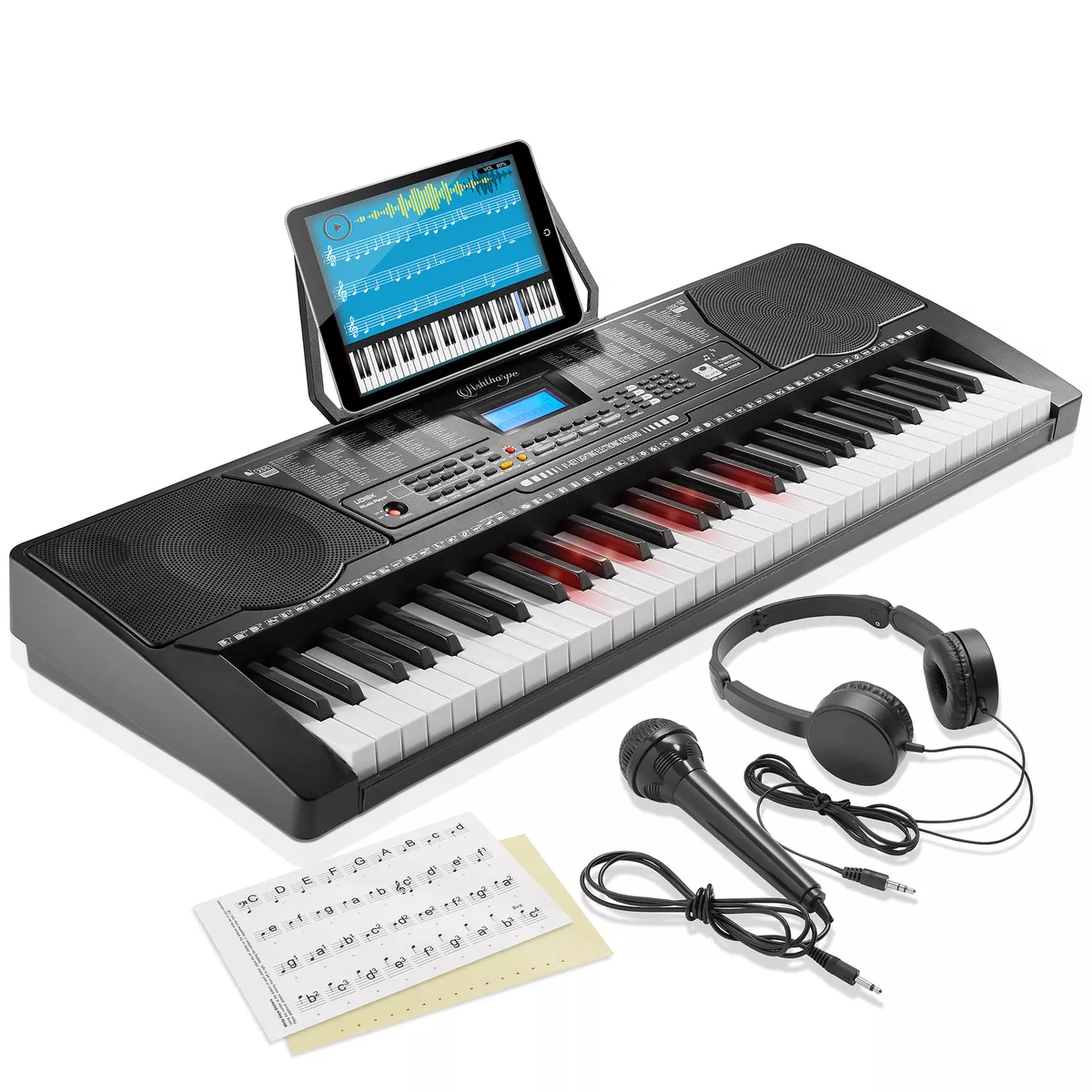 61 Key Digital Keyboard with Light Up Keys Electronic Piano