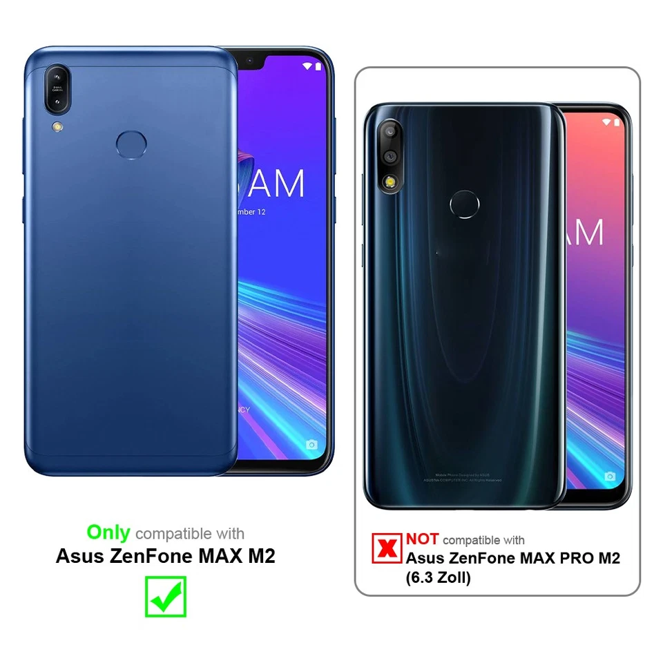 Case for Asus ZenFone MAX M2 Cover Protection Book Wallet Magnetic Book - Image 2 of 4