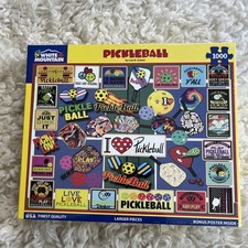 New Sealed Box Pickleball By Lois Sutton White Mountain Puzzles 1000 Holiday
