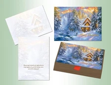 Glitter Embellished Keepsake Boxed Christmas Cards