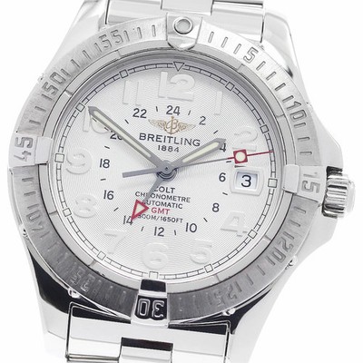 BREITLING WATCH A32350 COLT GMT AUTOMATIC DATE SILVER DIAL STAINLESS STEEL MEN'S