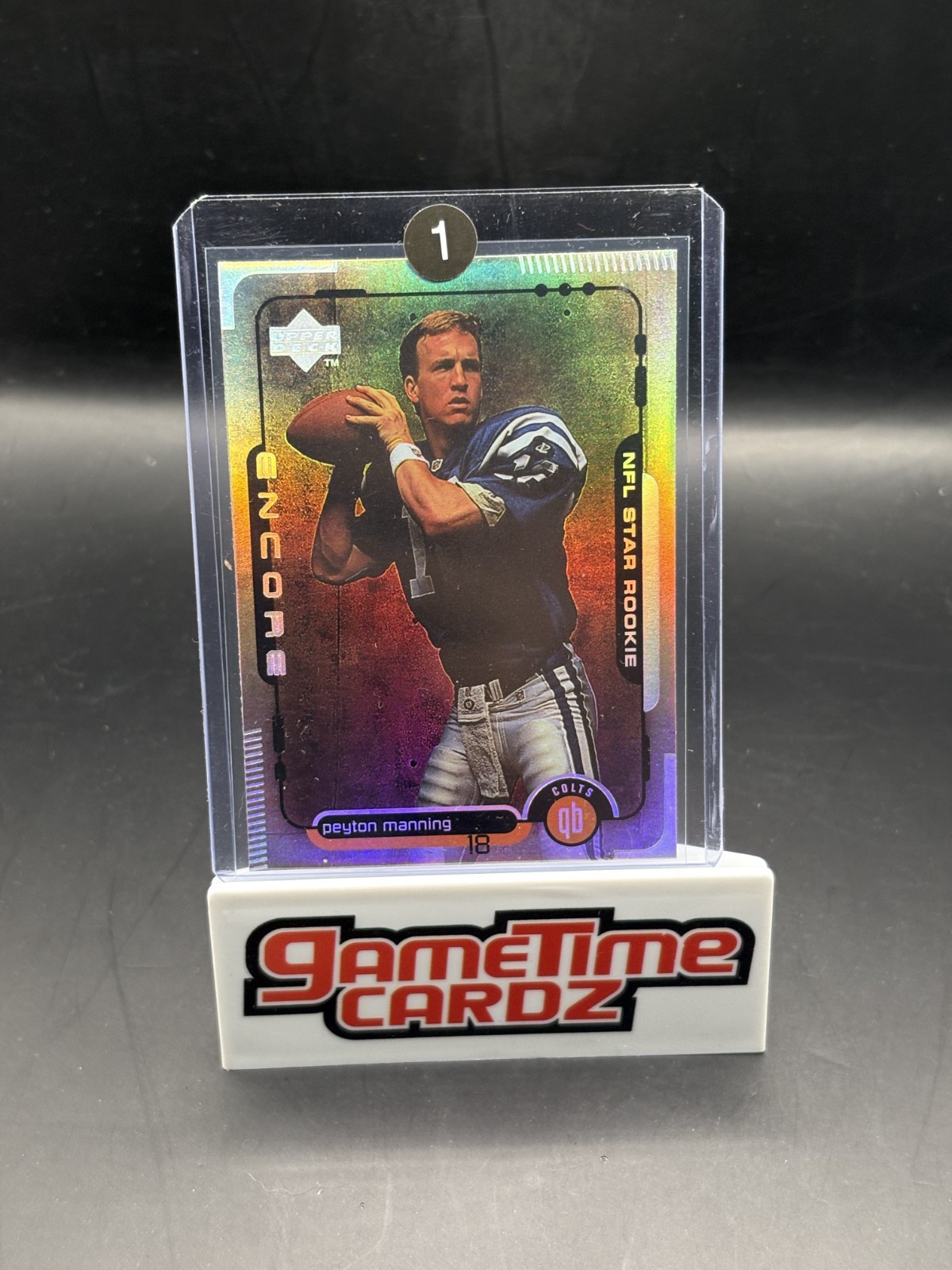 AUCTION #1- PEYTON MANNING 1998 UPPER DECK ENCORE ROOKIE #1