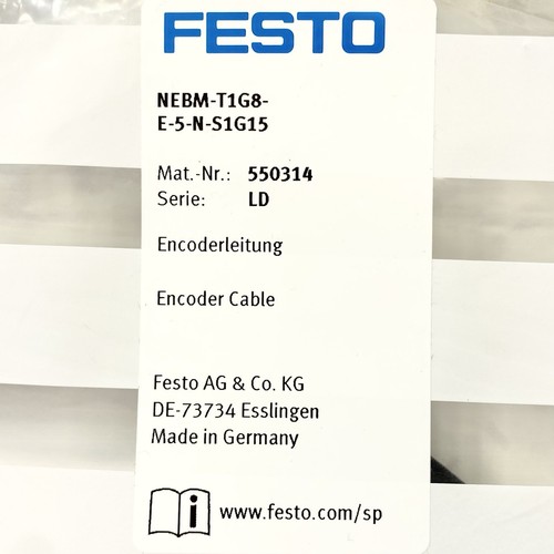 Festo NEBM-T1G8-E-5-N-S1G15 Encoder Cable 550314 - Picture 2 of 6
