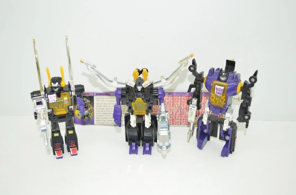 Transformers G1 Insecticons Shrapnel Kickback Bombshell Hasbro Original 100% Com - Image 2 of 4