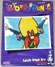 LOONEY TUNES Yosemite Sam Latch Hook Kit LT0102 NEW in Box Old Stock 20" x 30"