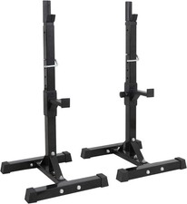 2PCS Adjustable Squat Rack Stand Barbell Rack Weight Lifting Gym Dumbbell Rack