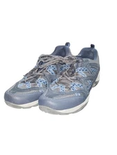 Size 8N Blue Easy Spirit Explore Map Women’s Sneakers Walking Shoes Lace Up