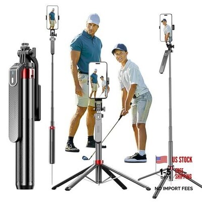 Monopod and Tripod Selfie Stick to Record Golf Swing - Etendable Cell Phone 