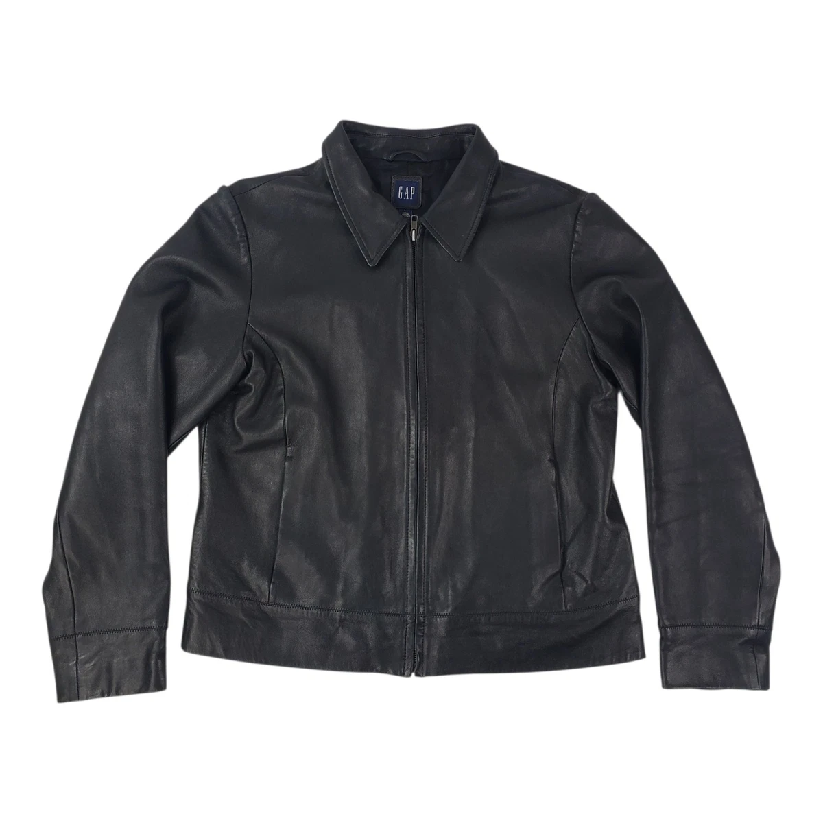 Gap Black Leather Outer Shell Coats, Jackets & Vests for Women for