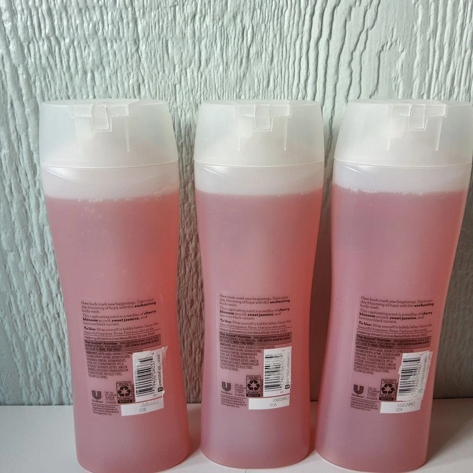 Suave Essentials Body Wash, Cherry Blossom, 15 Ounce (Pack of 3) - Image 3 of 3