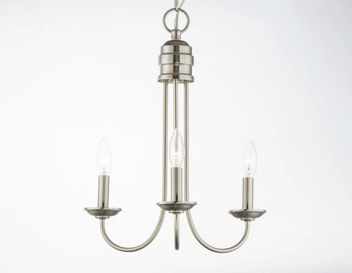 Maxim 10343 Logan 3 Light 16"W Taper Candle Chandelier - Nickel - Picture 5 of 8