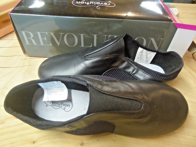 Revolution Dancewear Premium SLIP ON  Jazz Shoe 471X  Black Size 13 ADULT
