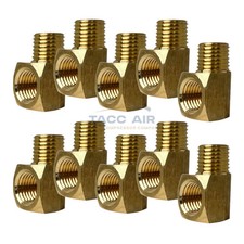 10 Pack 1/4" NPT Brass Street Elbow 90 Degree Pipe Thread Fitting Male Female