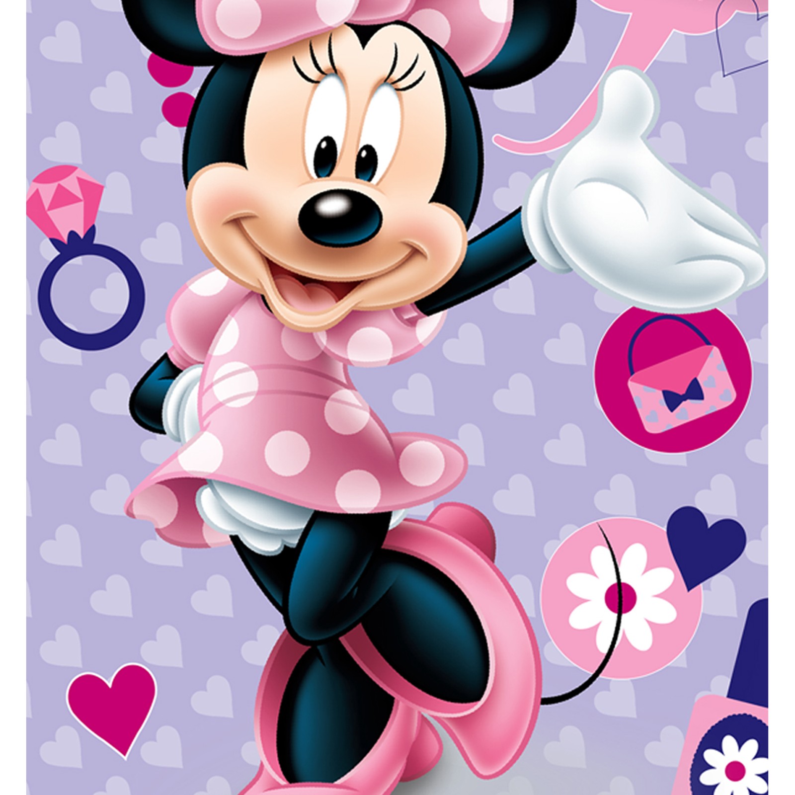 Biancheria da letto Disney bambino/neonato Minnie Mouse Hi There! | Linon / Renforcé foto 3