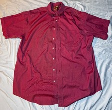 Roundtree Yorke Gold Label Shirt Mens XL Pink Excellent Non-Iron Short Sleeve