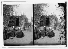 Photo:etc. Street barber, Egyptian characters