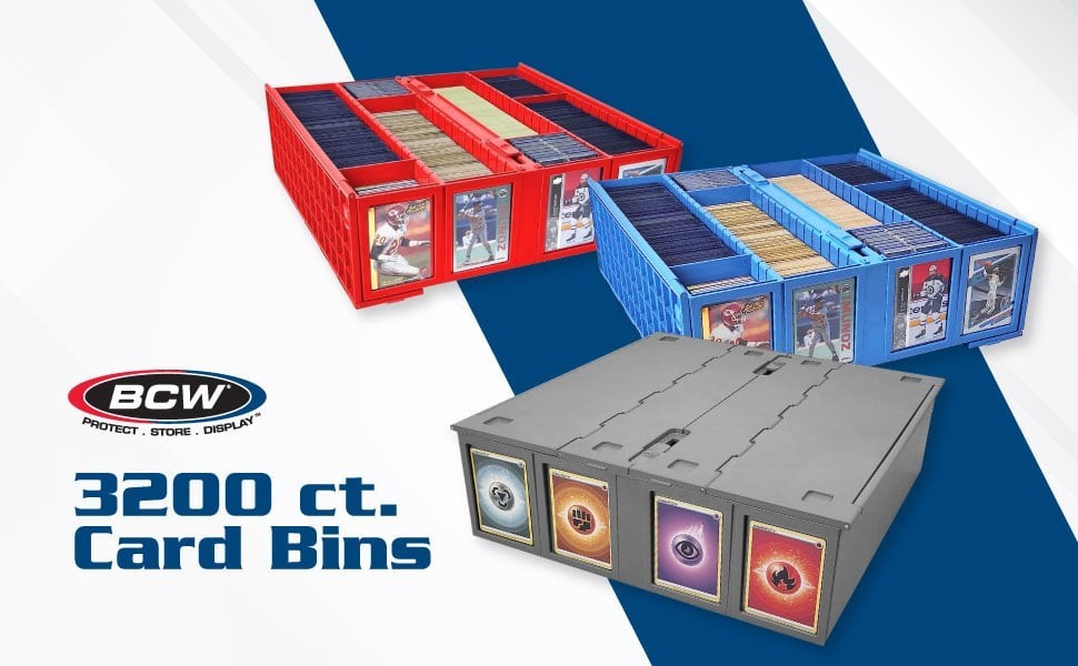 BCW Collectible Card Bin - 3200 Holds Toploaders, Magnetics, and Deck Boxes