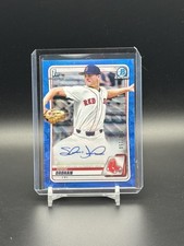 2020 Bowman Draft 1st Bowman Blue Wave Refractor Auto Shane Drohan /150