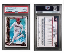 2025 TOPPS HOLIDAY #H-94 JAMES WOOD RC WASHINGTON PSA 10 POP 6