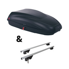 Für Renault Megane Grand T. III - Dachträger Menabo Sherman & Dachbox Krono 320