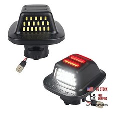 LED License Plate Light Lamp with Red OLED Neon Tube Black with Red OLED Neon