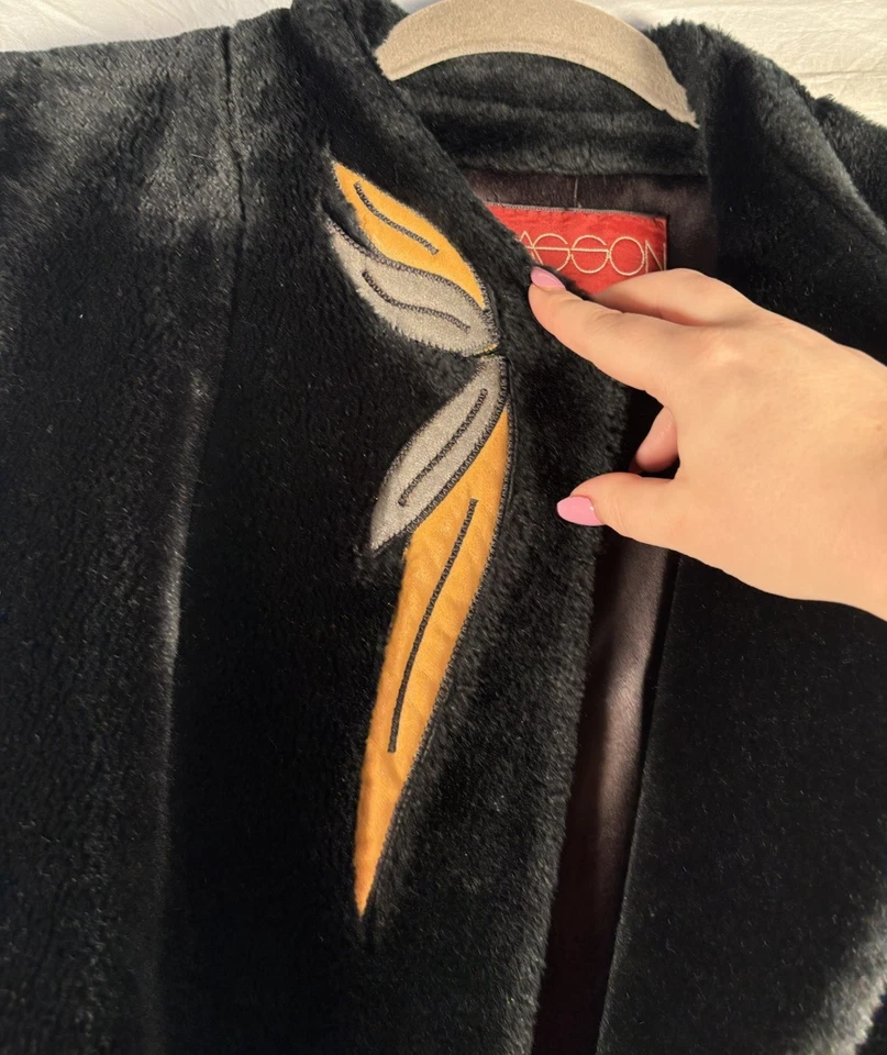 SASSON NY PARIS Mujer Piel Sintética Vintage Negro Talla 10 Foto 4 de 4