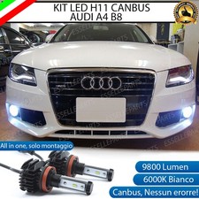 KIT FULL LED LAMPADE H11 6000K 9800 LM CANBUS FENDINEBBIA AUDI A4 B8 / A4 AVANT