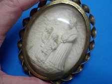 antico OPERA IN SCHIUMA DI MARE INTAGLIATA A MANO - ciondolo / NOSTRA SIGNORA di LA SALETTE