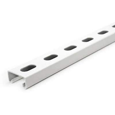 Zoro Select Fs-500Ss Wt 60.00 Single Channel Strut, Slotted, Steel, Painted,