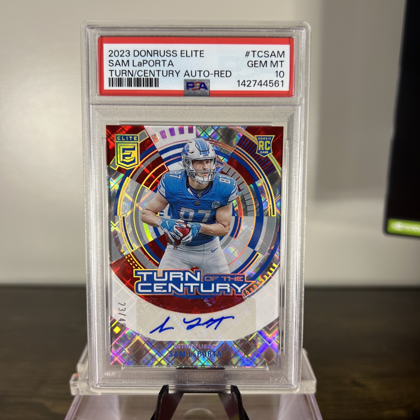 2023 Donruss Elite PSA 10 Sam LaPORTA RC Auto /49 GEM MT PSA 10 view 1
