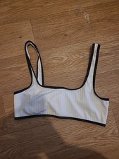 Ladies Primark Size 12 Beige And Black Boob Tube Top