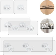 6 Pack Shower Caddy Adhesive Replacement, Strong Adhesive Sticker Hooks, No Dri