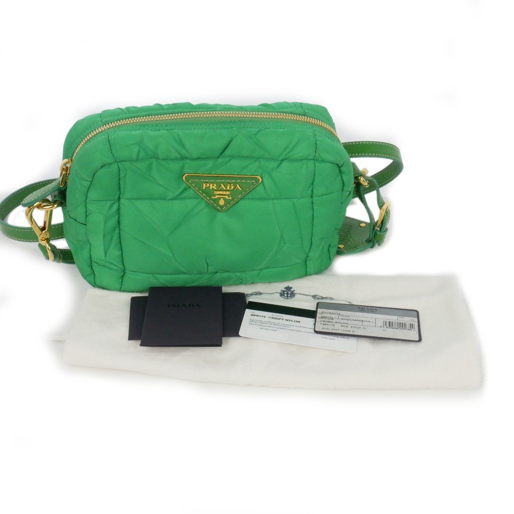 Prada Cryspy Nylon Triangular Plate Shoulder Bag … - image 7