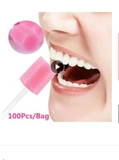 Disposable Mouth Swabs Sponge Oral Care Sponge Swab Tooth Cleaning- Unflavored &