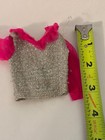 "Movie Groovie" Barbie Pink Silver Knit Top ONLY #1866 Vintage — photo 3