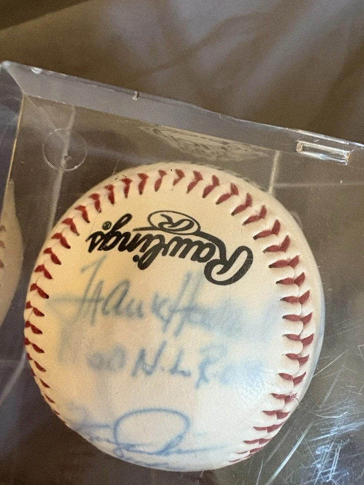 DAVEY JOHNSON 1986 WS CHAMP NY METS SIGNED Baseball Ferguson Jenkins Cubs - Image 3 of 4